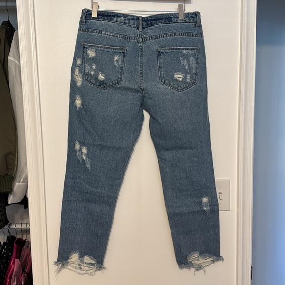 Signature8 Denim Distressed Raw Boyfriend Jeans - Picture 4 of 8